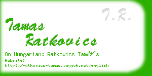 tamas ratkovics business card